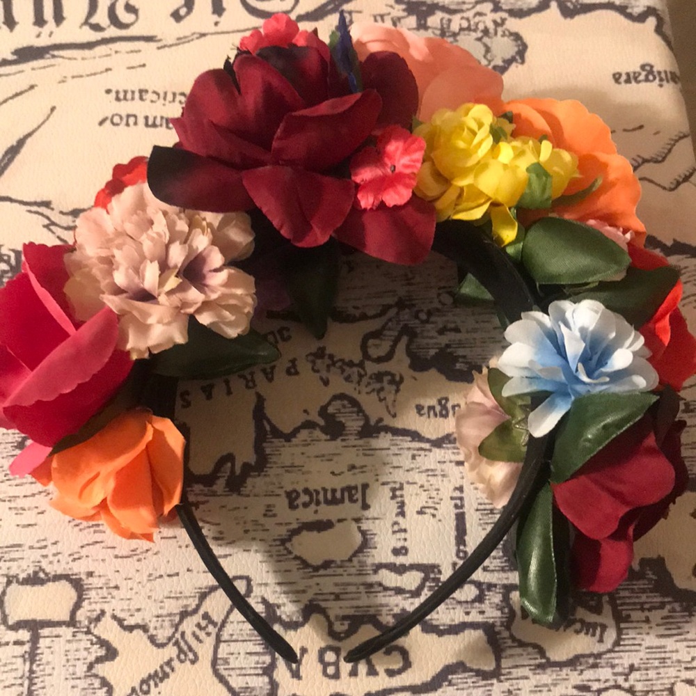 Frida Khalo Mexican Flower Crown Headband